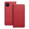 Etui z klapką na Samsung A12 / M12 Luna Book Carbon czerwone