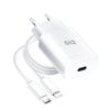 Ładowarka sieciowa do telefonu Blue Star USB C QC3.0 PD 3A 18W + kabel USB C do Lightning TFK-TC-1099C biała