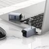 Adapter 3w1 (USB 2.0 x 2+USB 3.0) USB-A Hoco HB54 szary
