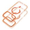 Futerał do iPhone 17 AIR Frame Clear Hybrid Mag Cover zgodny z MagSafe pomarańczowy