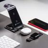 Ładowarka indukcyjna Forcell F-Energy 3w1 Simply Charge aluminiowa kompatybilna z Apple Watch i Samsung Watch szara