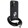 KARL LAGERFELD futerał do IPHONE 13 Pro KLHCP13LSAKCPSK (Saffiano KC Metal PIN Crossbody) czarny