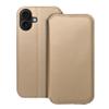 Etui z klapką na iPhone 16 PLUS Dual Pocket Book złote