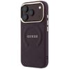 GUESS futerał do IPHONE 18 Pro/17 Pro kompatybilny z MagSafe (Saffiano Peony Ring) burgundowy