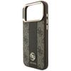 GUESS futerał do IPHONE 18 Pro Max/17 Pro Max kompatybilny z MagSafe (Stripe Round and Classic Logos 4G) brązowy