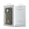 GUESS futerał do IPHONE 16 GUHCP16SP4TDPW (PU Leather 4G Triangle Strass) brązowy