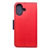 Etui z klapką na iPhone 16 Fancy Book czerwono-granatowe