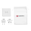 Wielofunkcyjna ładowarka Forcell F-Energy 4w1 2 x USB A + USB C 15W + power bank 8000mAh + ładowanie bezprzewodowe biała