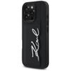 KARL LAGERFELD futerał do IPHONE 16 Pro KLHCP16LPGPVKSK (Grained PU Cardslot Metal Signature) czarny