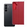 Etui z klapką na Samsung S26 PLUS Luna Book Carbon czerwone