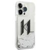 KARL LAGERFELD futerał do IPHONE 14 Pro KLHCP14LLBKLCS (Liguid Glitter Big KL Logo) srebrny