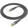 Kabel USB C do Lightning Hoco PD 27W 1,2 m U121 czarny transparentny