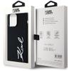 KARL LAGERFELD futerał do IPHONE 14 Pro Max KLHCP14XSCMSMVK (Silicone Sign Metal Logo) czarny