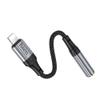 Adapter AUX Lightning do Jack 3,5 mm Hoco 0,12 m LS36A szary