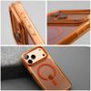 Futerał do iPhone 17 Frame Clear Hybrid Mag Cover zgodny z MagSafe pomarańczowy