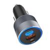 Ładowarka samochodowa Forcell F-Energy Alu 2 x USB C + USB A QC4.0 PD SFC2.0 4,5A 65W szara