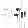 Słuchawki przewodowe douszne Jack 3,5 mm Hoco M110 szare