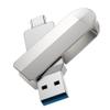 Pendrive 64GB USB 3.0 (USB A + USB C) Hoco UD10 srebrny