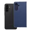 Etui z klapką na Samsung A27 Luna Book Carbon niebieskie