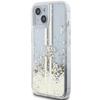 GUESS futerał do IPHONE 15 GUHCP15SLFCSEGT (Liquid Glitter Gold Stripes) transparentny