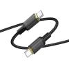 Kabel USB C do USB C Hoco 3A 60W 1 m X128 Benefit czarny