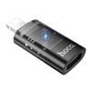 Adapter OTG Lightning do USB C Hoco UA36A transparentny czarny