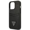 GUESS futerał do IPHONE 13 Pro GUHCP13LPSATPK (Saffiano Double Card Triangle) czarny