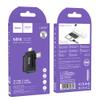 Adapter OTG 2w1 USB C / Lightning do USB A Hoco UA31F czarny