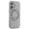 GUESS futerał do IPHONE 16 kompatybilny z MagSafe GUHMP16SHFWFCK (IML Flowers Wreath) czarny