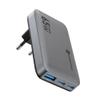 Ładowarka sieciowa do telefonu Forcell F-Energy Ultra Slim GaN III 2 x USB C + USB A QC4.0 PD 4A 65W VT-47 szara 0INT