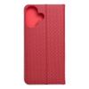 Etui z klapką na iPhone 16 Luna Book Carbon czerwone