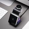 Ładowarka indukcyjna Forcell F-Energy 3w1 Simply Charge aluminiowa kompatybilna z Apple Watch i Samsung Watch szara