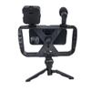 Uchwyt selfie z pilotem bezprzewodowym tripod z LED / mikrofonem do streamów TL-49T czarny