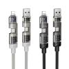 Kabel 4w1 USB A/C do USB C/Lightning Hoco 240W 1,2 m U151 czarny