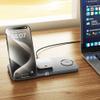 Ładowarka indukcyjna Hoco 3w1 składana kompatybilna z MagSafe i APPLE Watch 3A 15W CQ22 szara