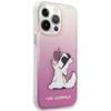 Oryginalne Etui KARL LAGERFELD Hardcase KLHCP14LCFNRCPI do iPhone 14 PRO (Choupette Eat / różowy)