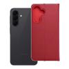 Etui z klapką na Samsung A37 5G Luna Book Carbon czerwone