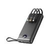 Powerbank Veger C20 (W2047 / W2059) 20000 mAh z wbudowanymi kablami Micro USB / Typ C / Lightning czarny
