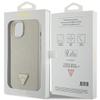 GUESS futerał do IPHONE 13 / 14 / 15 GUHCP15SPCRTHCD (Croco Triangle Metal Logo) złoty