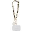 GUESS hand strap GUOUCHSAMC4K (Saffiano Chain Strap 4G Charm) czarny