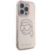 KARL LAGERFELD futerał do IPHONE 16 Pro KLHCP16LHKHDCELP (IML Rhinestones S K Head) różowy