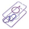 Etui na Samsung A07 / A08 Frame Clear Hybrid Mag Cover zgodny z MagSafe fioletowe