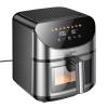 Frytkownica beztłuszczowa Air Fryer Hoco z ekranem dotykowym i okienkiem 8L 1700W HE21 czarna