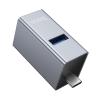 Adapter 3w1 (USB 2.0 x 2+USB 3.0) USB-C Hoco HB54A szary