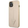 GUESS futerał do IPHONE 13 / 14 / 15 GUHCP14SPSATLE (SaffianoTriangle Logo) beżowy