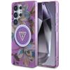 GUESS futerał do SAMSUNG S25 Ultra GUHMS25LHFLPEDU (Magnetic IML Metal Glitter Flowers Triangle) fioletowy