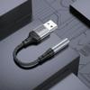 Adapter AUX USB A do Jack 3,5 mm Hoco 0,12 m LS36 czarny