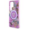 GUESS futerał do SAMSUNG S25 Ultra GUHMS25LHFLPEDU (Magnetic IML Metal Glitter Flowers Triangle) fioletowy