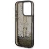 GUESS futerał do IPHONE 15 Pro Max GUHCP15XLFCSEGK (Liquid Glitter Gold Stripes) czarny