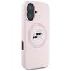 KARL LAGERFELD futerał do IPHONE 16 kompatybilny z MagSafe KLHMP16SSKCHTCP (Silicone KC Heads) różowy